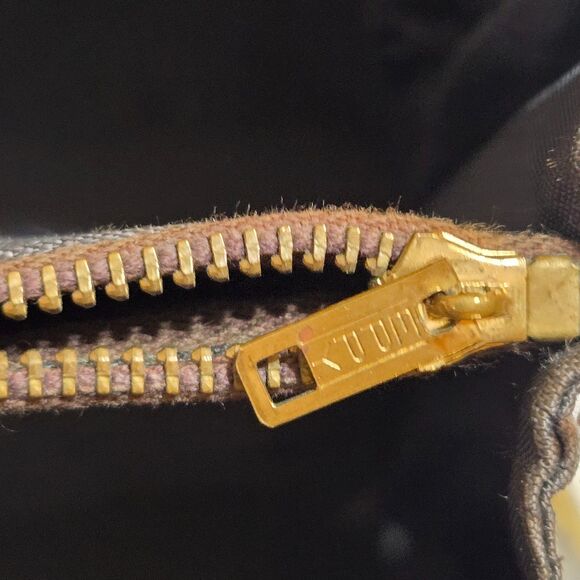 Vtg 50's Womens Handbag Faux Crocodile Embossed Satchel Gold Clasp Top Handle - Picture 6 of 12